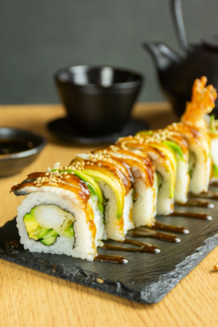 Dragon roll sushi